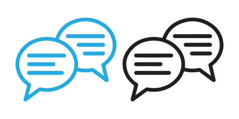 Chat Conversation Bubbles Icon for Online Messaging