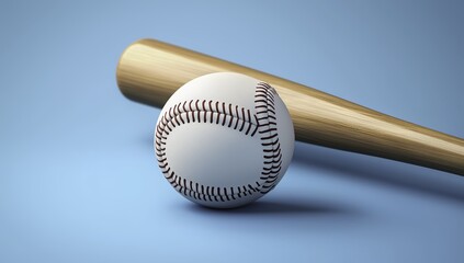 3D vector illustration of a baseball being hit by a bat