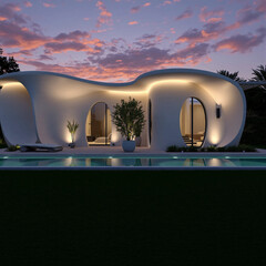 modern architecture at night