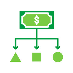 Allocation Icon Vector Illustration Green Version