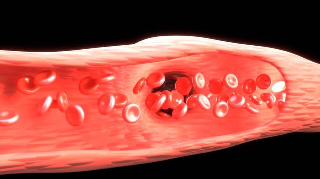 3D Animation of Deep Vein Thrombosis or Blood Clots | Alpha Channel