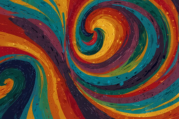 Swirl background with rainbow colors.