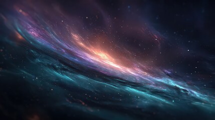 Fototapeta premium Colorful Nebulae In Dark Space