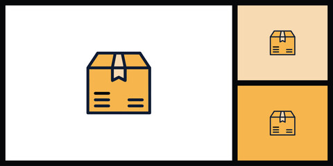 Shipping Box Icon. E-commerce, Logistics, and Delivery Service Symbol Vector Illustration.