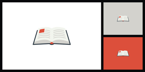 Open Book Icon. Education, Knowledge, and Reading Symbol Vector Illustration.