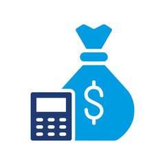 Accounting Icon Vector Illustration Blue Version