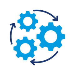 Automation Icon Vector Illustration Blue Version