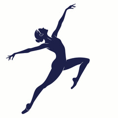 Silhouette of a ballerina in a graceful pose, showcasing the beauty and artistry of ballet, capturing the essence of dance and movement in a single image