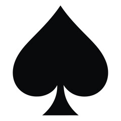 Fototapeta premium A simple black spade symbol isolated on a plain white background image
