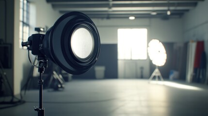 Illuminating Creativity: Professional Studio Lighting Equipment in Modern Loft