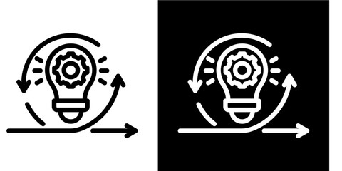 Agile Approach  Icon Set White Style Collection
