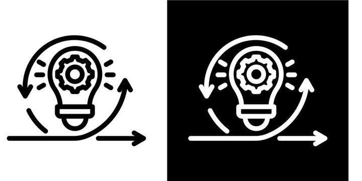 Agile Approach  Icon Set White Style Collection
