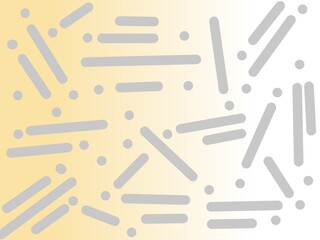 Abstract Geometric Pattern with Gradient Background. Modern Minimalist Shapes on yellow and white Blend. Stylish Doodle Design with Rounded Lines and Dots