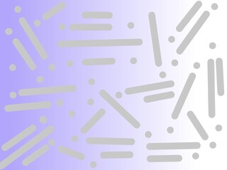 Abstract Geometric Pattern with Gradient Background. Modern Minimalist Shapes on Purple and White Blend. Stylish Doodle Design with Rounded Lines and Dots