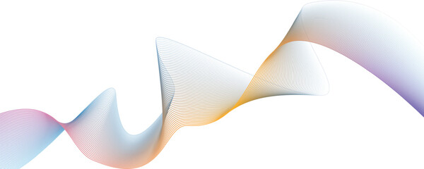 Colorful Gradient Wave Line Background Abstract Flow in Orange and Purple