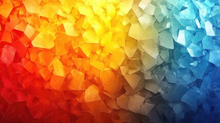 Abstract Colorful Crystallized Gradient Pattern Design