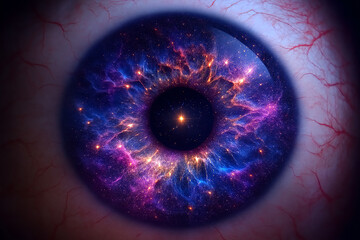 Cosmic Gaze Stellar Iris Eye of the Void