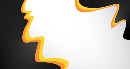 Vibrant Abstract Orange and Black Wave Abstract Background