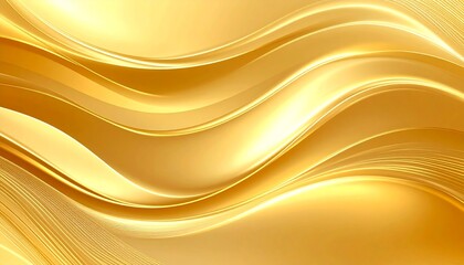 Abstract golden orange and yellow flowing wave design vector illustration with a bright, soft texture