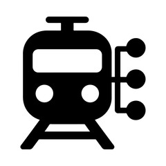 Smart train optimization icon, intelligent railway system, automated train control, AI transportation technology, connected locomotive system, digital rail management
