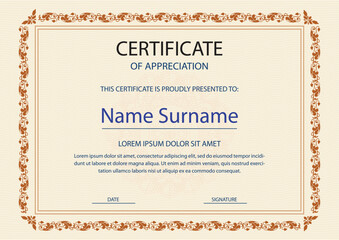 certificate design template vector, certificate design vector