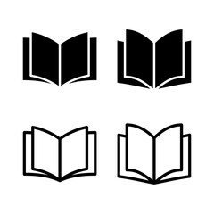 Book icon vector illustration. open book sign and symbol. ebook icon