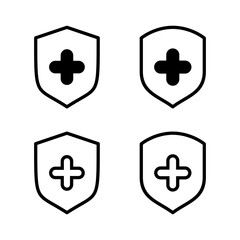 Obraz premium Health insurance icon vector illustration. Insurance document sign and symbol