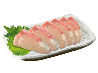 白身魚の刺身（ブリ、カンパチ、ハマチ、ヒラマサ）