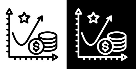 Marginal Benefit Curve  Icon Set White Style Collection
