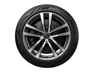 car wheel isolated on white