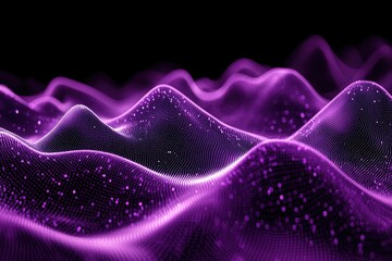 Abstract purple wavy data flow