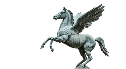 Majestic Pegasus Statue with Powerful Wings in Flight Pose