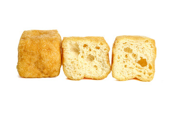 Golden Fried Tofu Cubes with Crispy Texture for Asian Cooking and Vegetarian Cuisine