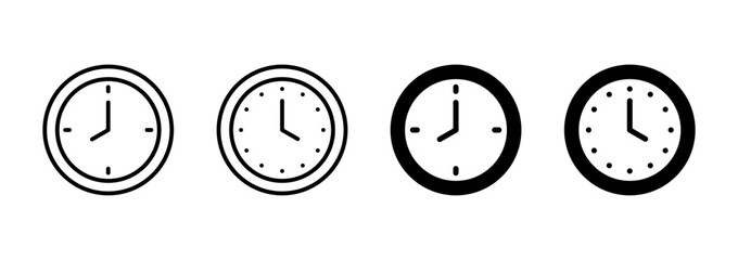 Clock icon vector. Time sign and symbol. watch icon