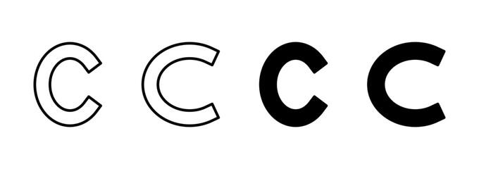 Copyright icon vector. copyright sign and symbol