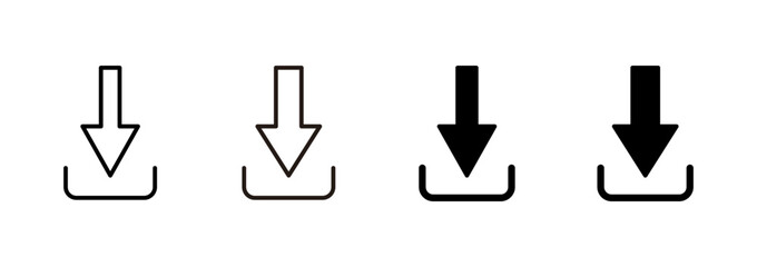 Download icon vector. Download sign and symbol