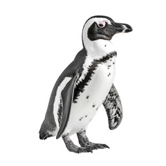 Detailed Full Body African Penguin Bird with Isolated transparent background. Ai Generated Images