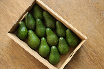 Freshly Packed Hass Avocados in Wooden Box - Premium Mexican Fruit Gift Crate
