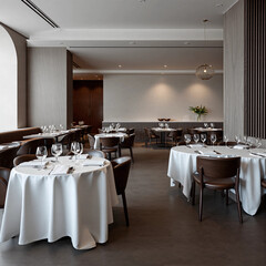 interior of modern restaurant