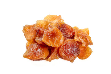 Dried Apricots and Mixed Dried Fruits Pile on White Background