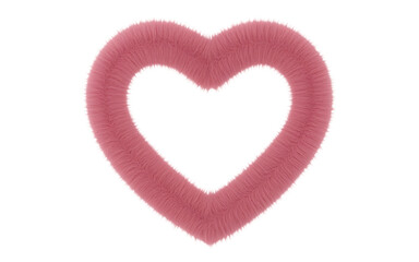 Fototapeta premium Hazy pink heart shape with inner cutout glowing romantic symbol of love and affection isolated on transparent background