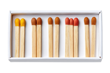 Clean and Organized Assortment of Safety Match Sticks in Cardboard Box Arrangement. Ai Generated Images