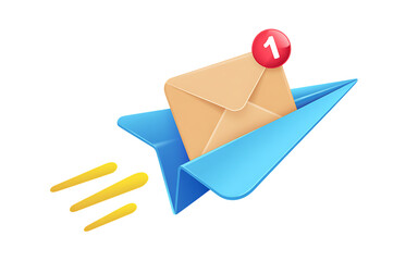 Speedy email delivery symbolizing fast communication and urgent messaging isolated on transparent background