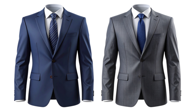 Business and Elegant Suit Bundle Pack, isolated on transparent background