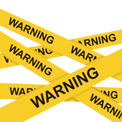 Several yellow warning tapes were visible crisscrossing each other.
