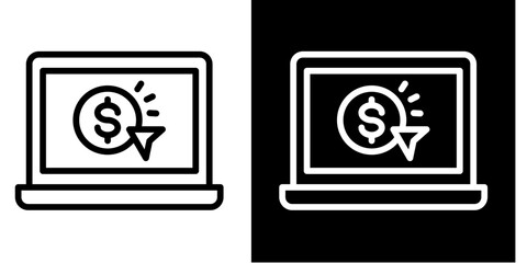 Pay Per Click  Icon Set White Style Collection