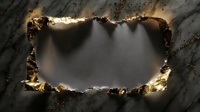 Gold leaf on grey marble backdrop