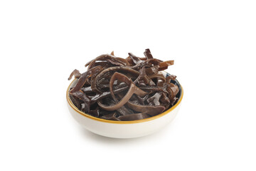 Dried Black Fungus Mushrooms in Bowl - Traditional Asian Cooking Ingredient