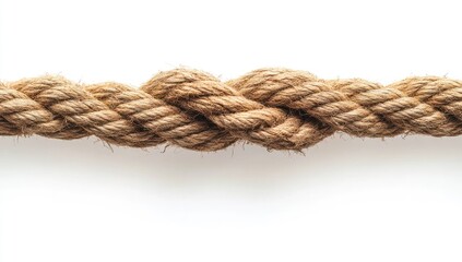 Twisted rope against white background