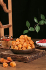 Yunnan Dried Pork Snacks with Cinnamon Spices Traditional Chinese Food Photography